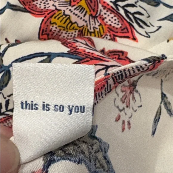 Old Navy Floral Tank Top Button Closure Size XXL EUC Like New - Picture 10 of 12